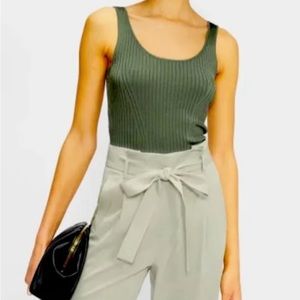 Ted Baker Niyalia Skinny Metallic Ribbed Tank Top.